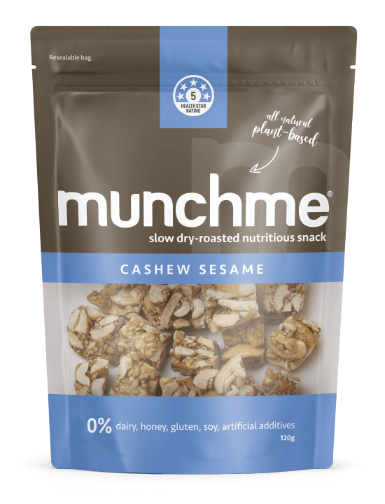 Cashew Sesame – all natural plant-based slow dry-roasted nutritious snack