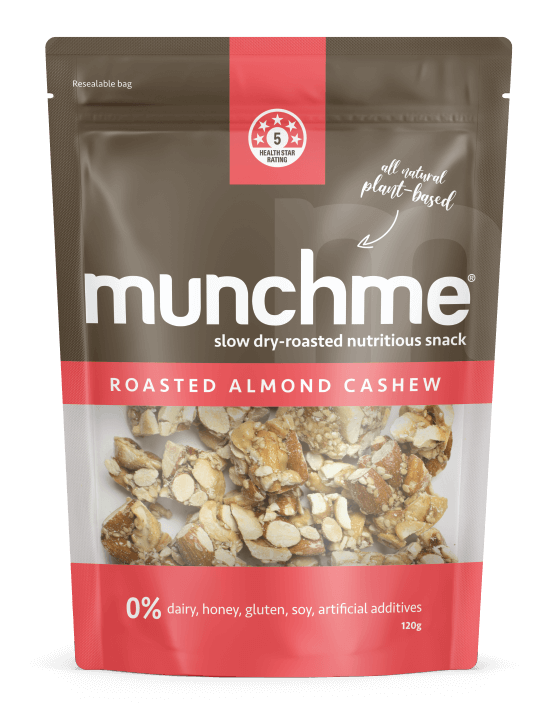Roasted Almond Cashew – all natural plant-based slow dry-roasted nutritious snack